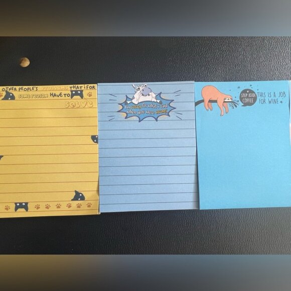 Funny Notepad & Pen Set – 8 Mini Sarcastic Notepads + 5 Pens - Picture 2 of 6